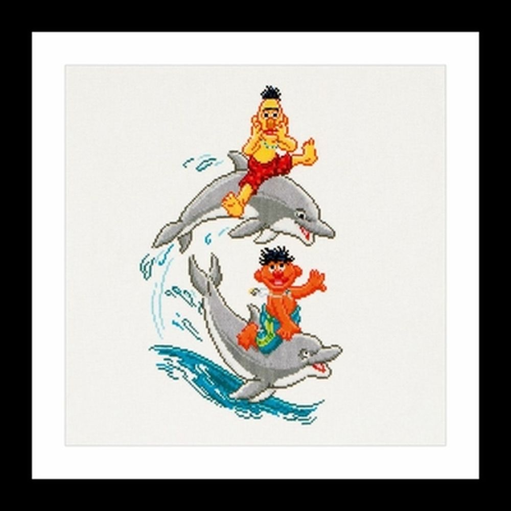 Thea Gouverneur 765 Aida  kit point croix  Muppets show  Dauphins