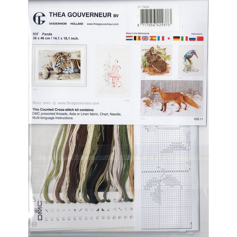 Thea Gouverneur  937  kit point croix compté  Panda  2