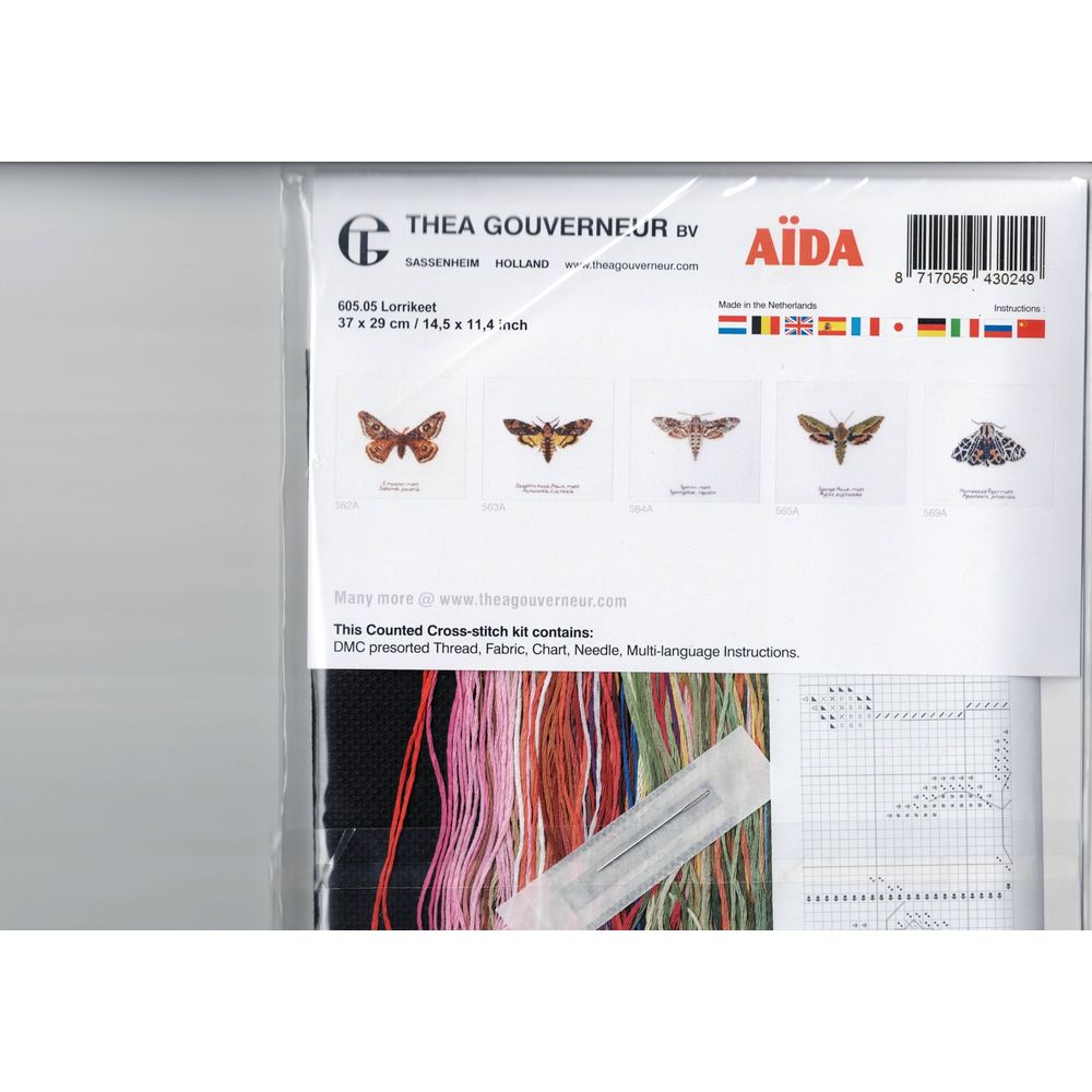 Thea Gouverneur 605-05  kit point croix compté  Loriquet  2