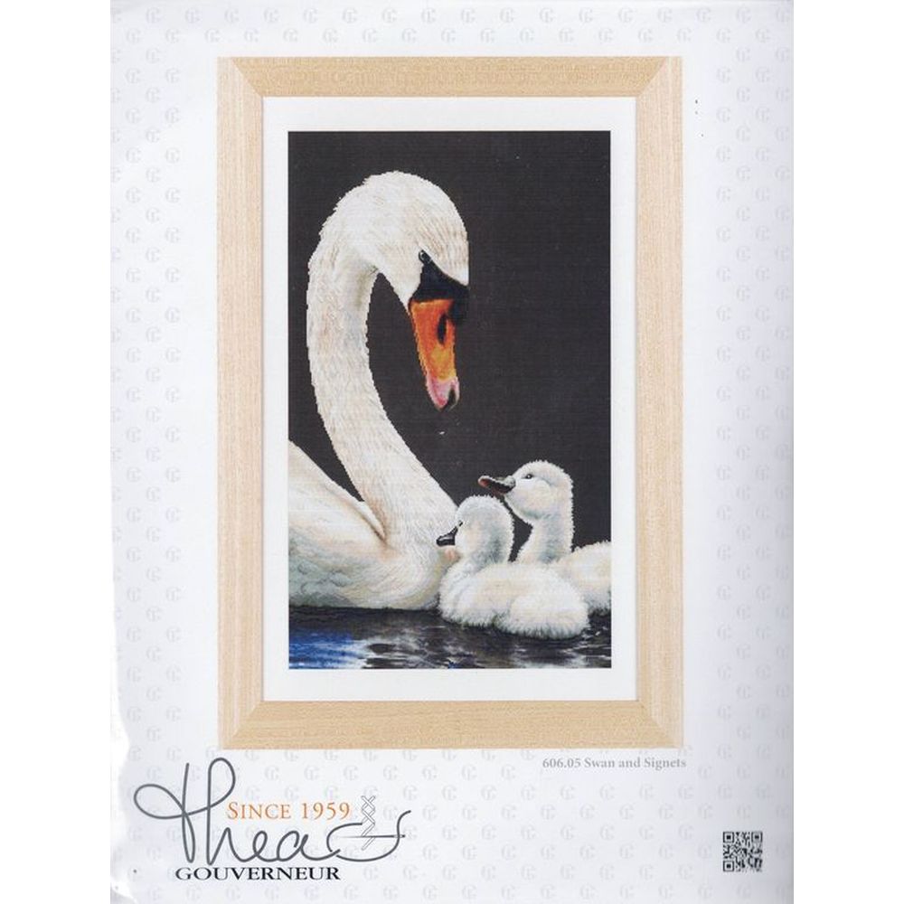 Thea Gouverneur 606-05  kit point croix compté  Cygne  1