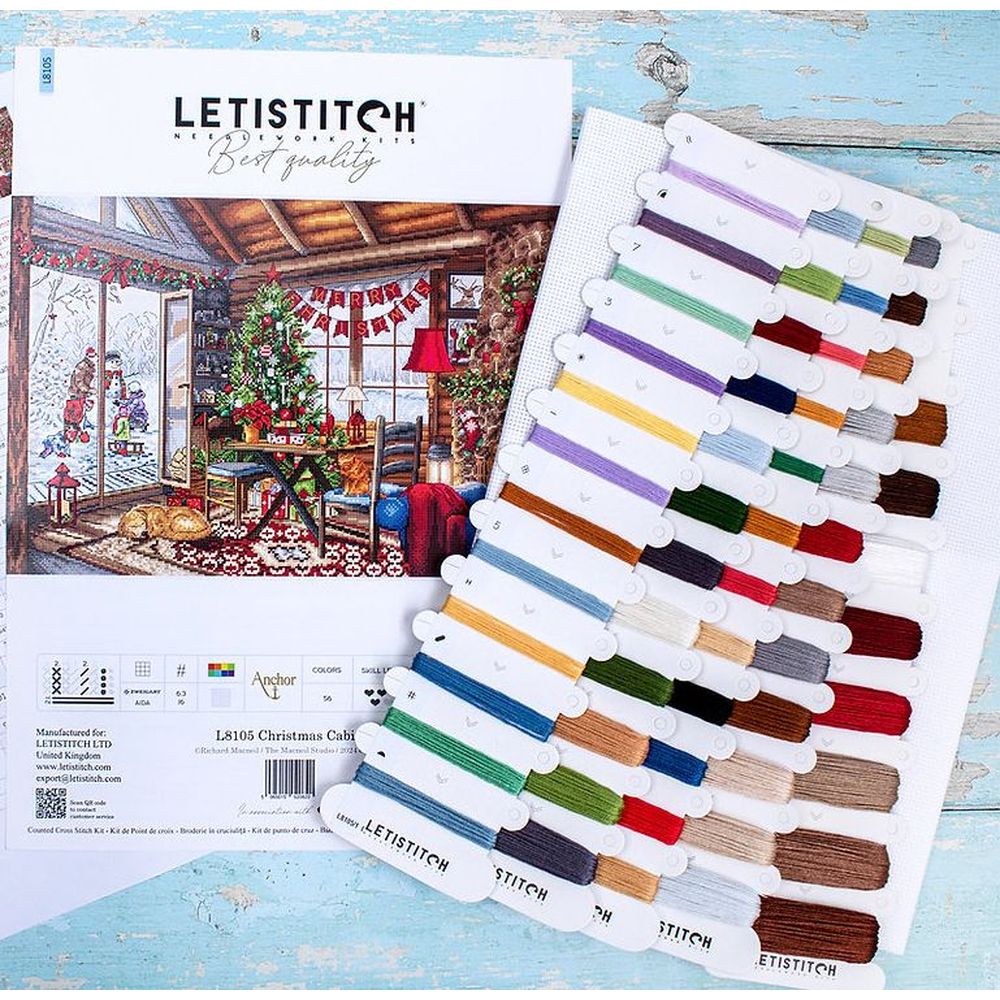 Letistitch 8105  kit point croix  Chalet de Noël  2