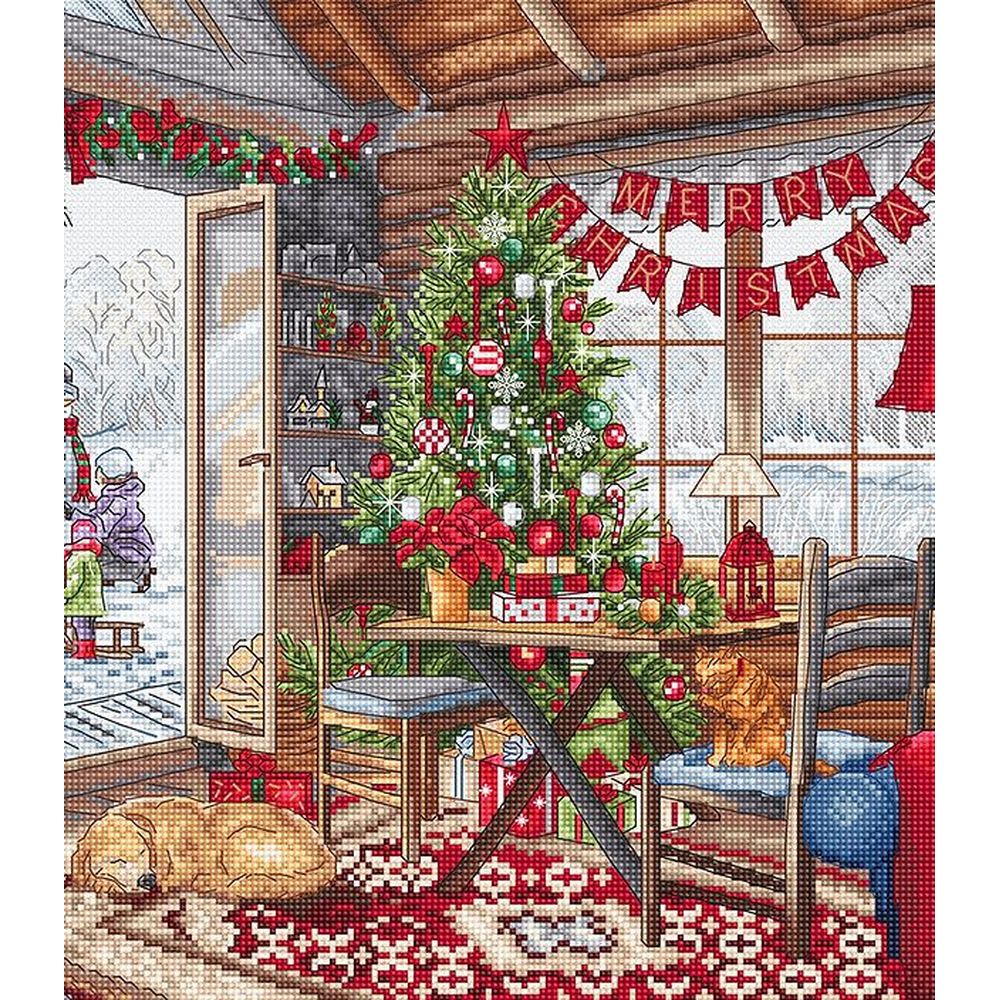 Letistitch 8105  kit point croix  Chalet de Noël  4