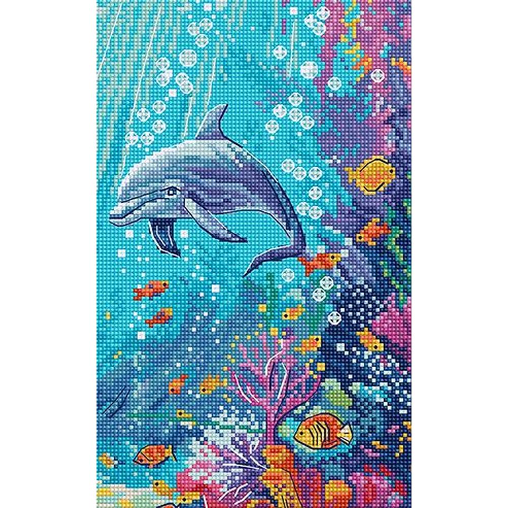 Letistitch 9911  kit point croix  La vie marine  4