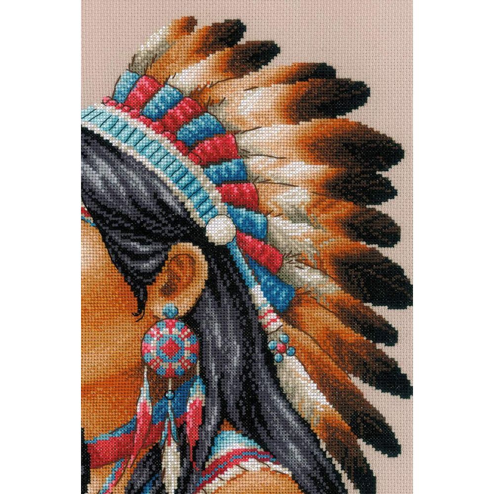 Riolis 2255  kit point croix  Femme Indienne  4