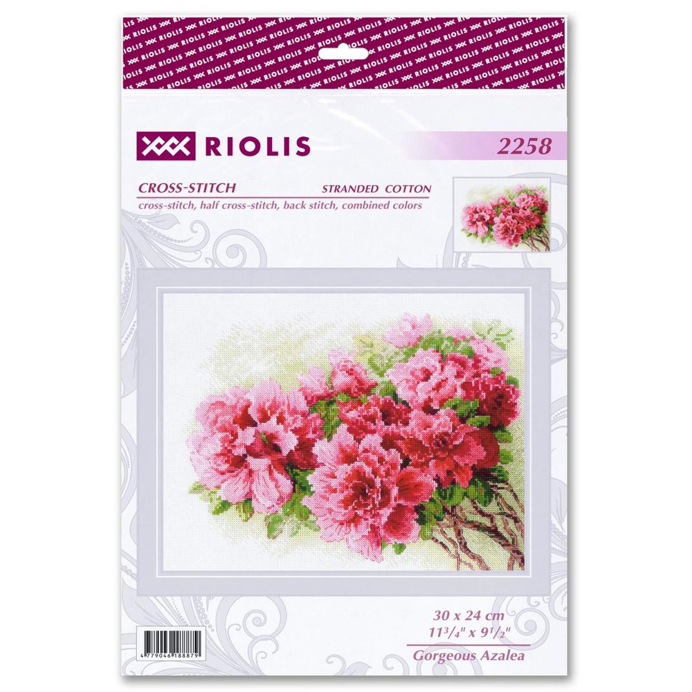 Riolis 2258  kit point croix  Magnifique Azalée  2