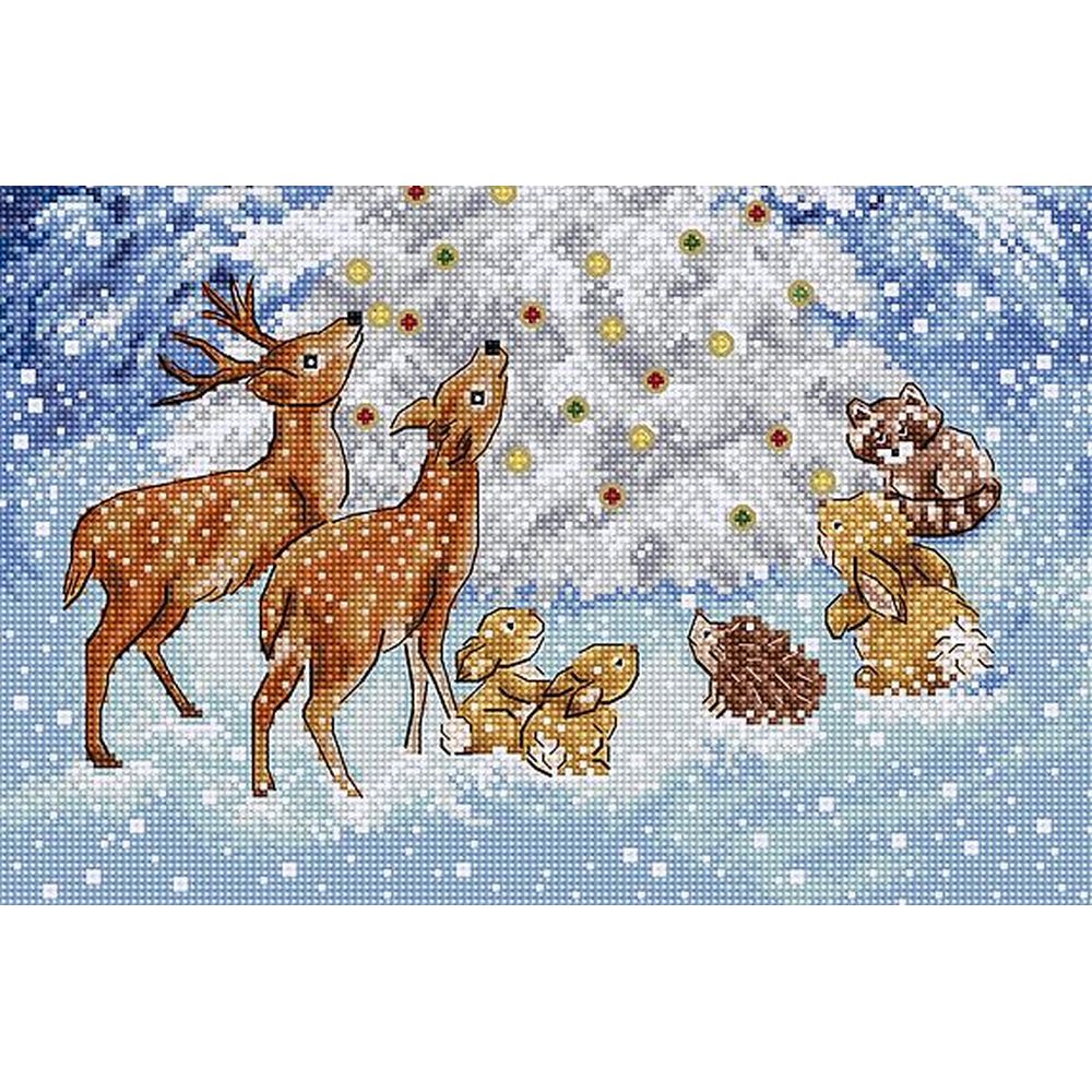 Letistitch 9921  kit point croix  Anges des bois  3