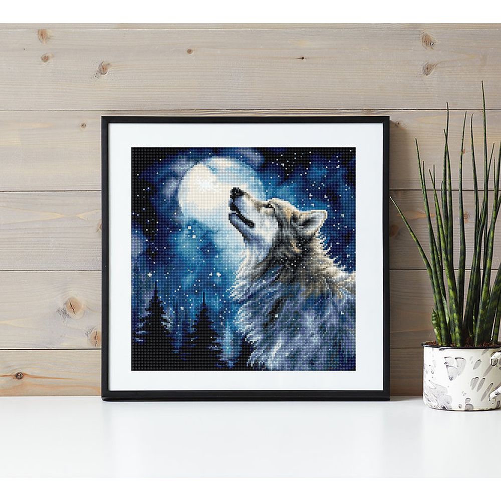 Letistitch 9923  kit point croix  Neige de minuit  1