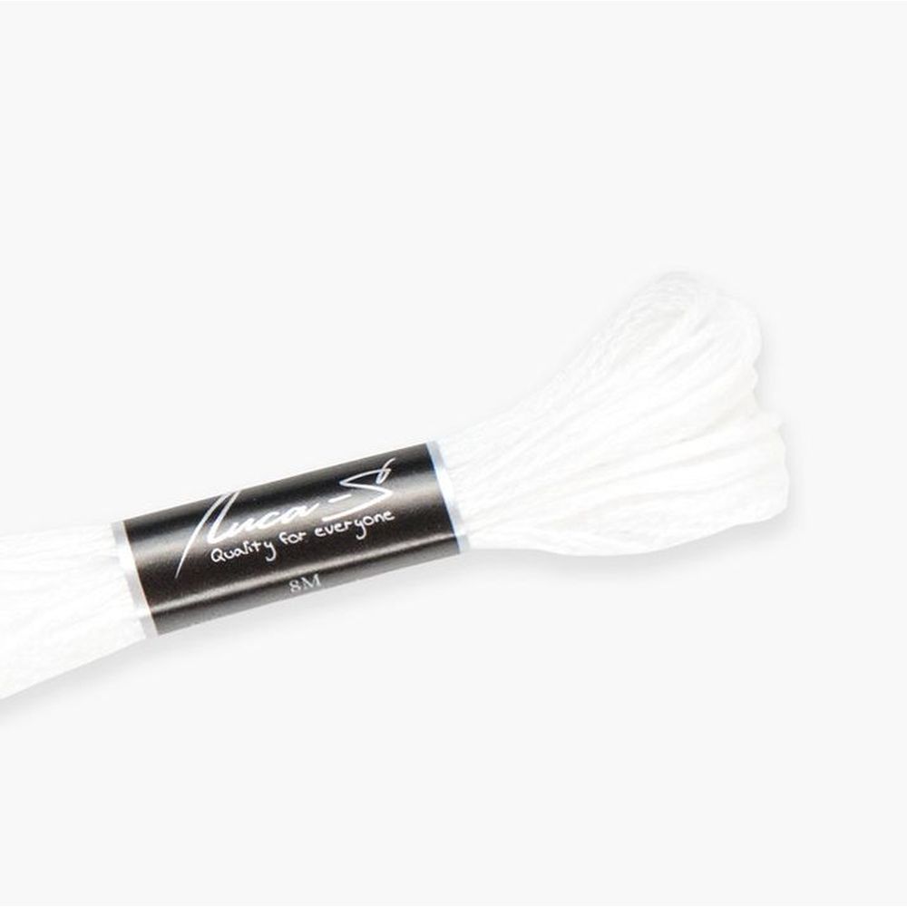 Fil à broder  coton mouliné  couleur Blanc  Luca-S