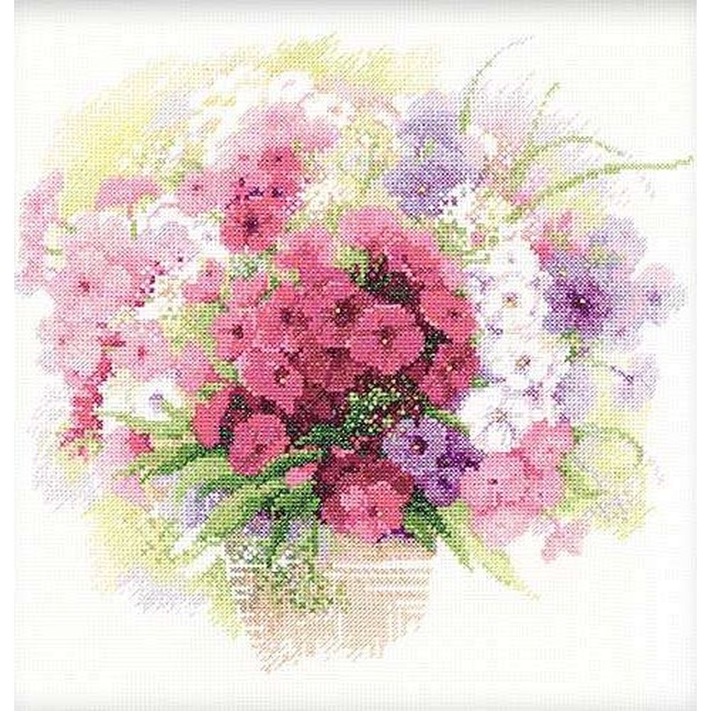 Riolis 1069  Aquarelle de Phlox  kit point de croix compté  1