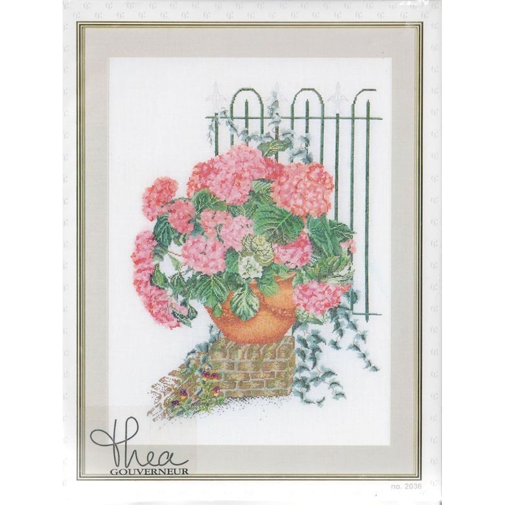 Thea Gouverneur  2036  kit point croix  Hortensia  2