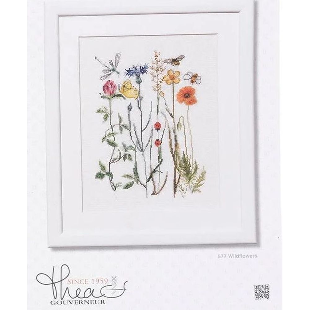 Thea Gouverneur 577   kit point de croix compté  Fleurs sauvage  3