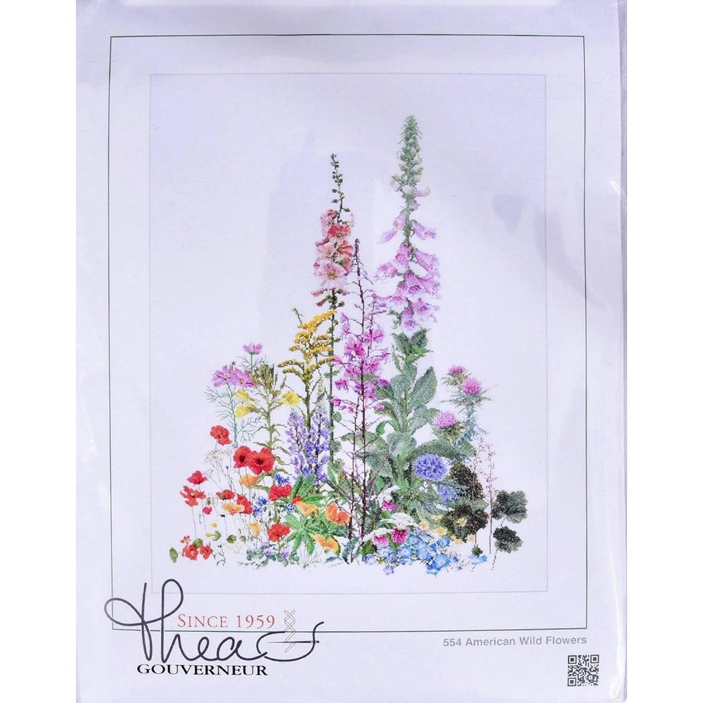 Thea Gouverneur 554  kit point de croix  Fleurs sauvage  3