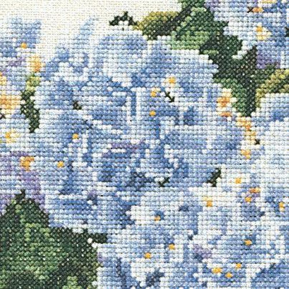 Thea Gouverneur 2046  kit point de croix  Hydrangea bleu  1