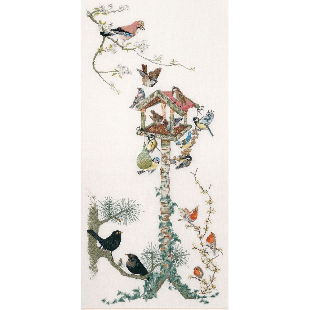 Thea Gouverneur 1065  kit point de croix compté  Mangeoire à oiseaux