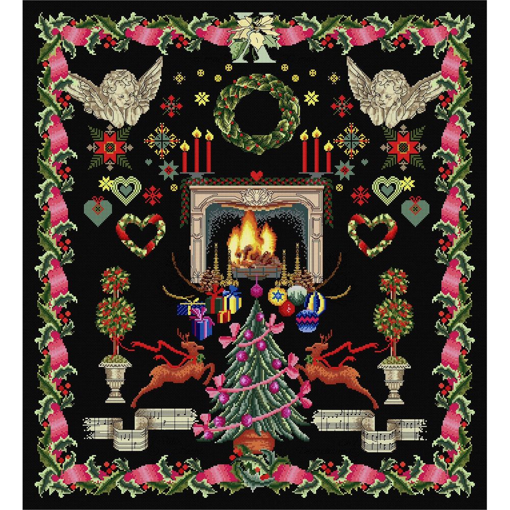 Thea Gouverneur 2077-05  kit point de croix compté  Sampler Christmas Design
