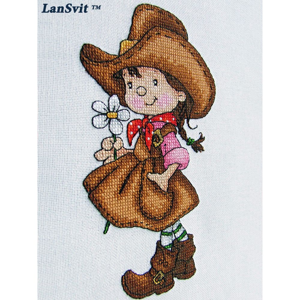 LanSvit D041  kit point de croix compté  Marguerite  5