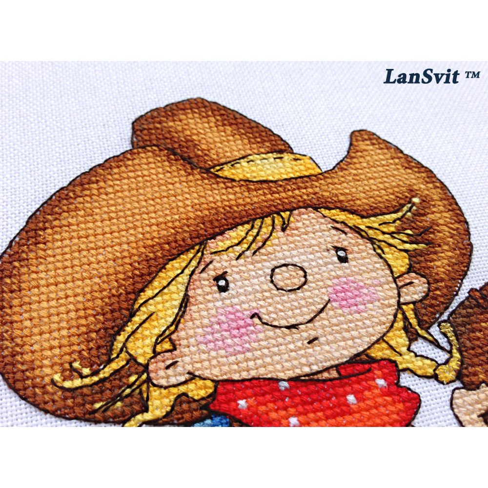 LanSvit D035  kit point de croix compté  Shérif  2