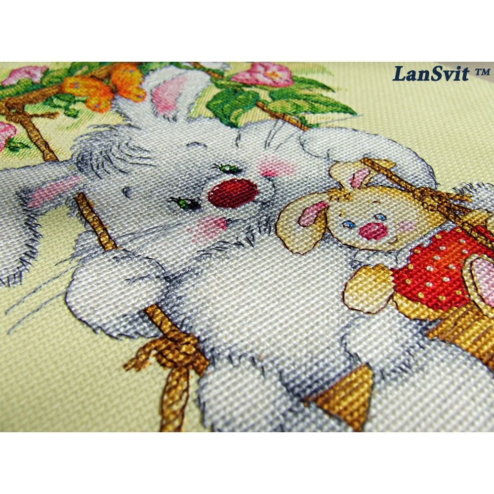 LanSvit D007  kit point de croix compté  Sunny Bunny  4