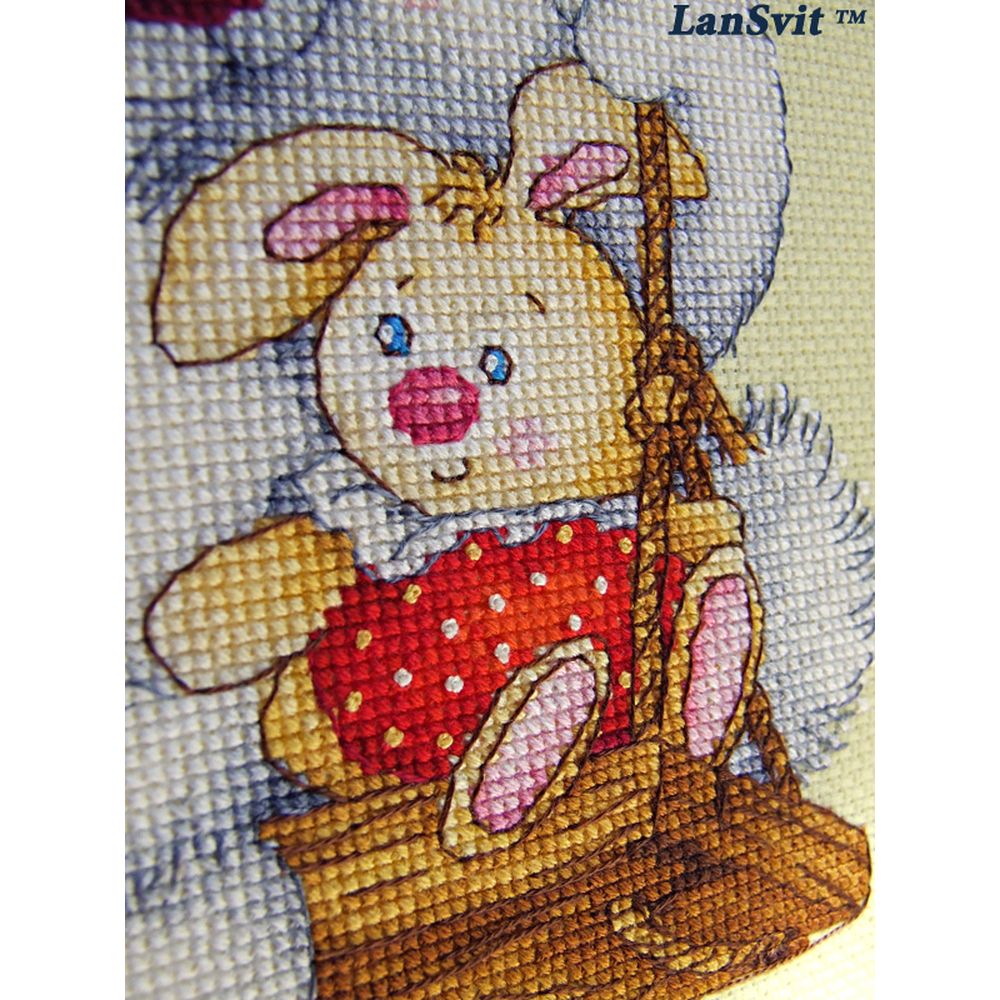 LanSvit D007  kit point de croix compté  Sunny Bunny  5