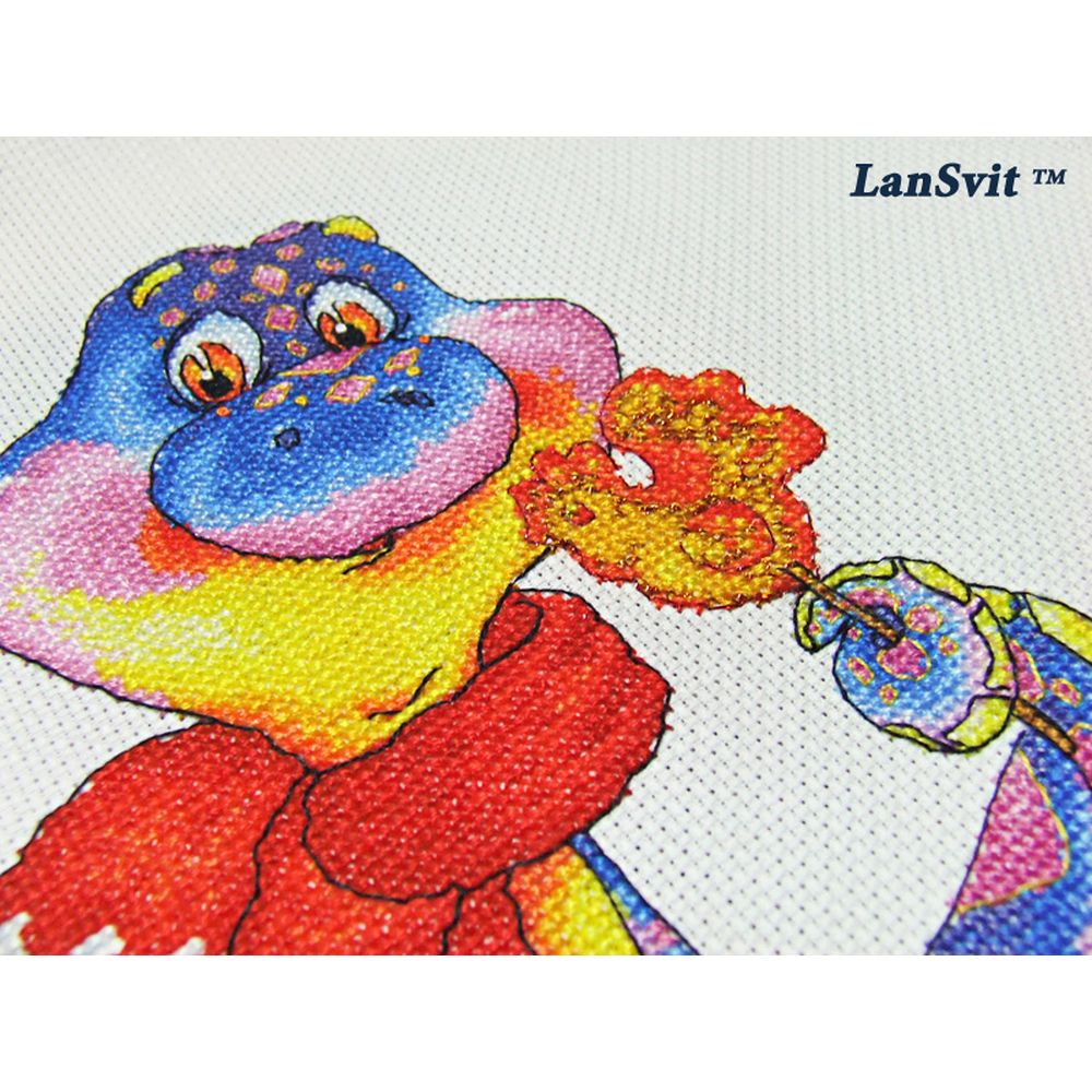 LanSvit D043  kit point de croix compté  Heureux  3