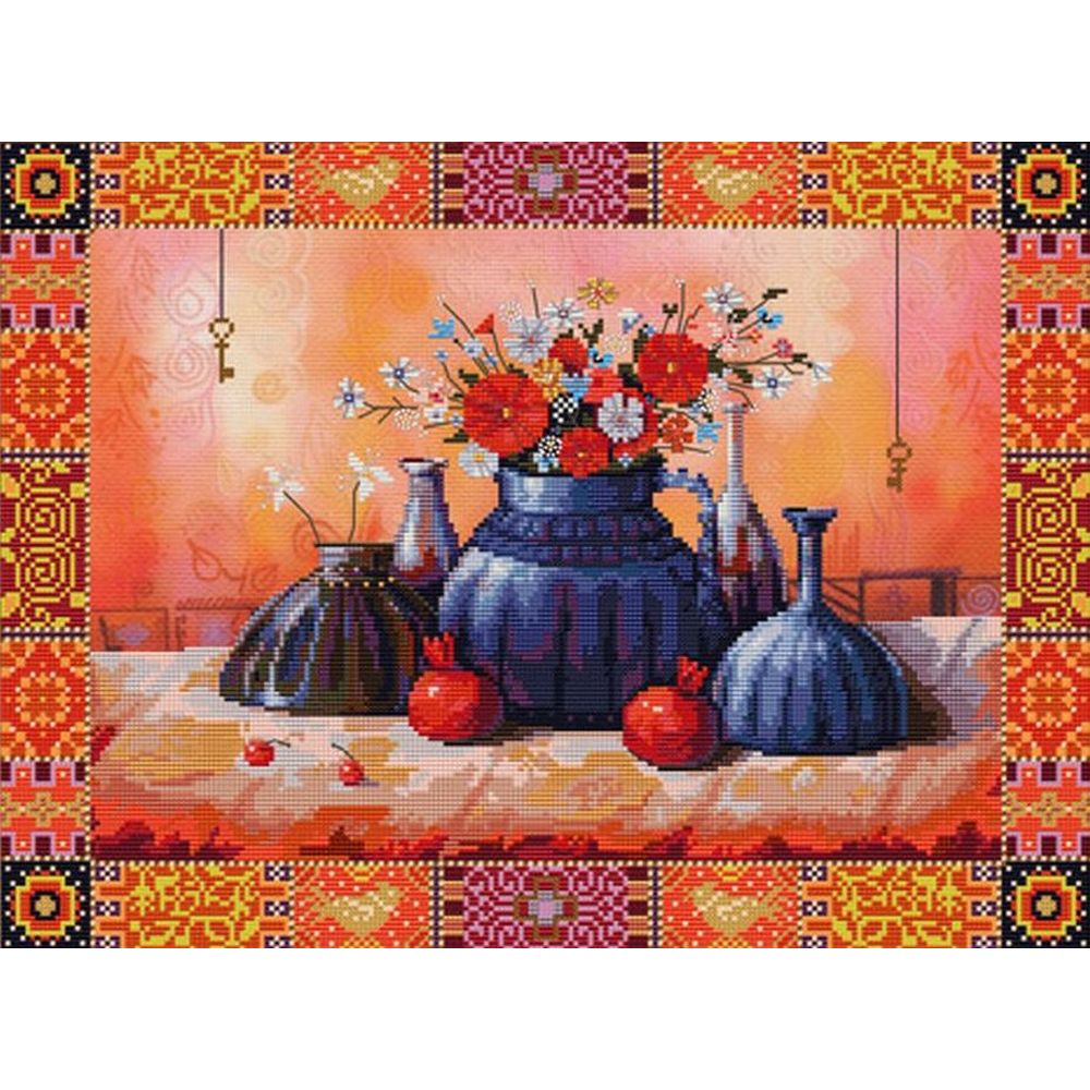 Nova Sloboda HHD3008  kit point de croix avec perles  Nature morte