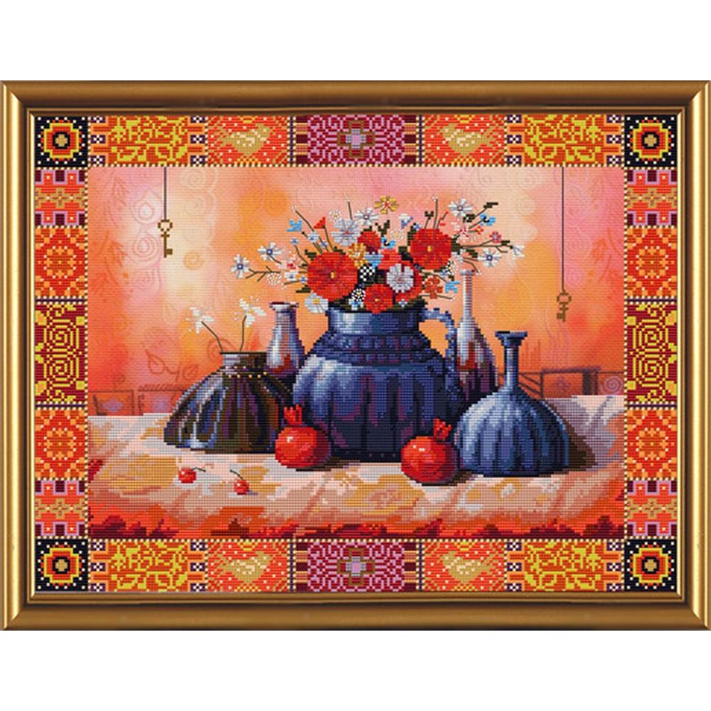 Nova Sloboda HHD3008  kit point de croix avec perles  Nature morte  1
