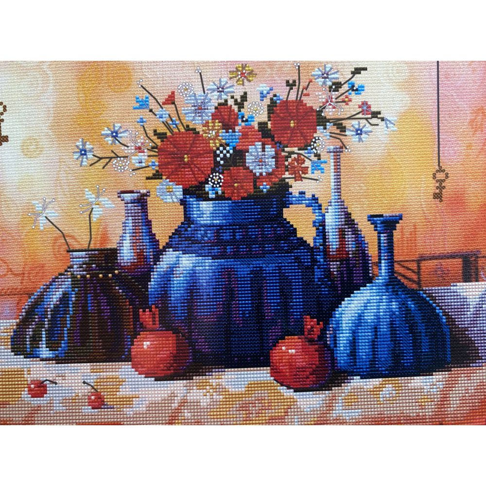 Nova Sloboda HHD3008  kit point de croix avec perles  Nature morte  2