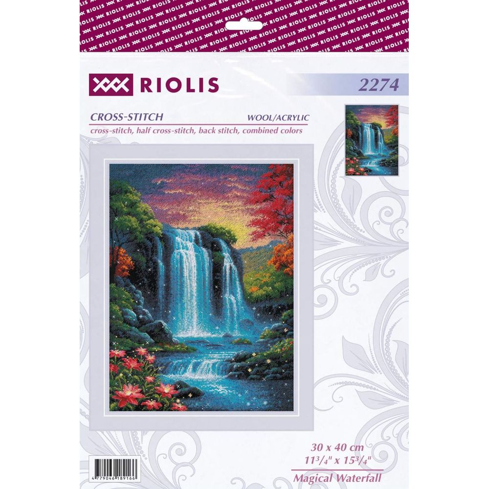 Riolis 2274  kit pointde croix  Cascade magique  2
