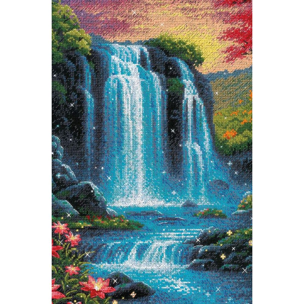 Riolis 2274  kit pointde croix  Cascade magique  3