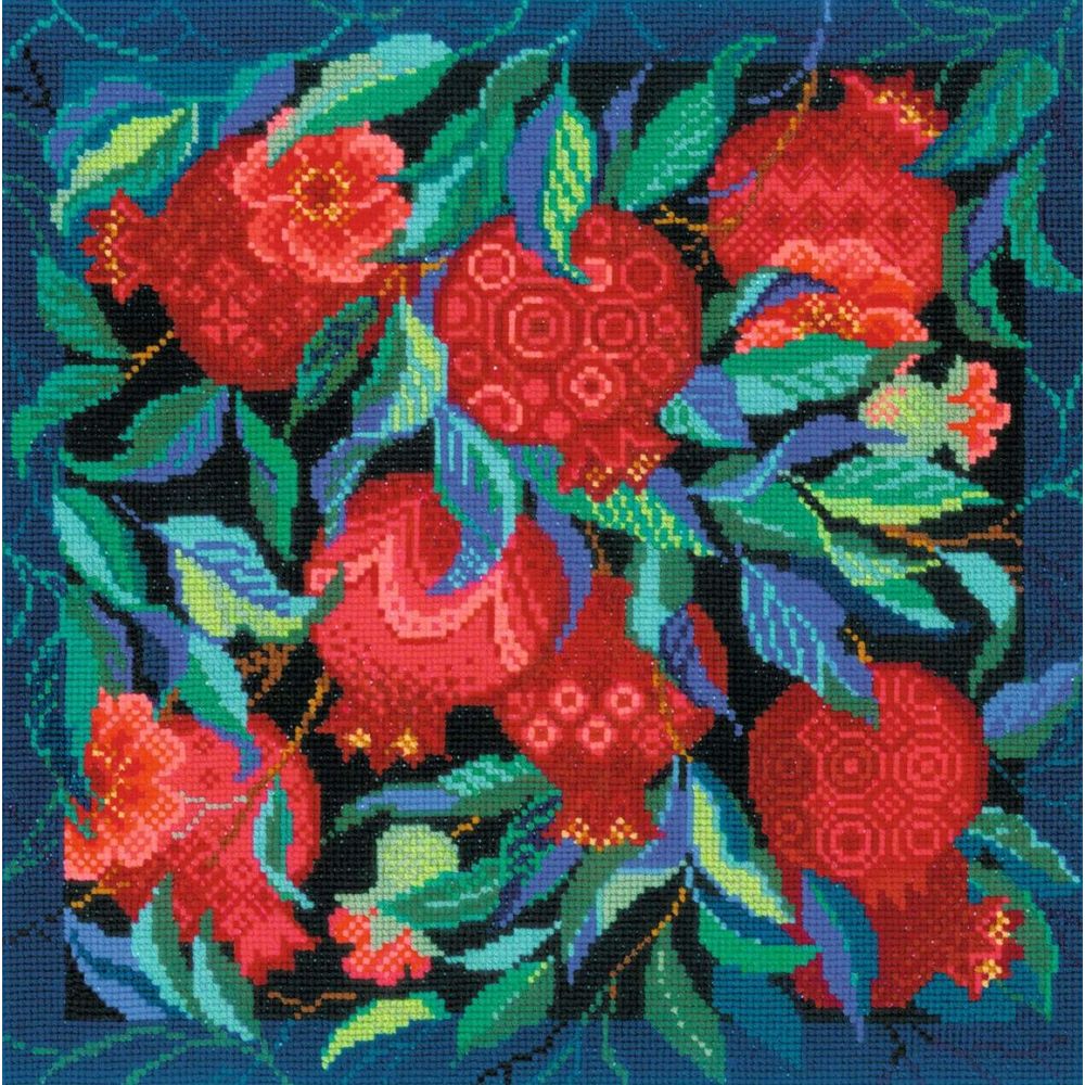 Riolis 2269  kit point croix  Panneau  Coussin Jardin de Grenade