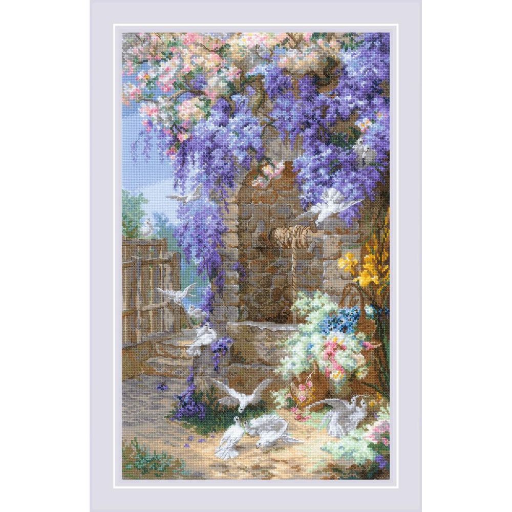 Riolis 2279  kit point croix  Le printemps daprès le tableau dE. Bidou  1