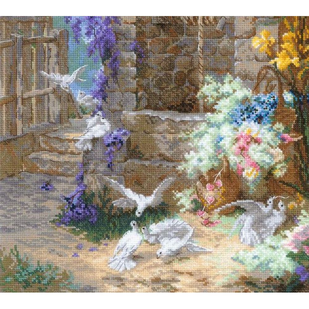 Riolis 2279  kit point croix  Le printemps daprès le tableau dE. Bidou  3