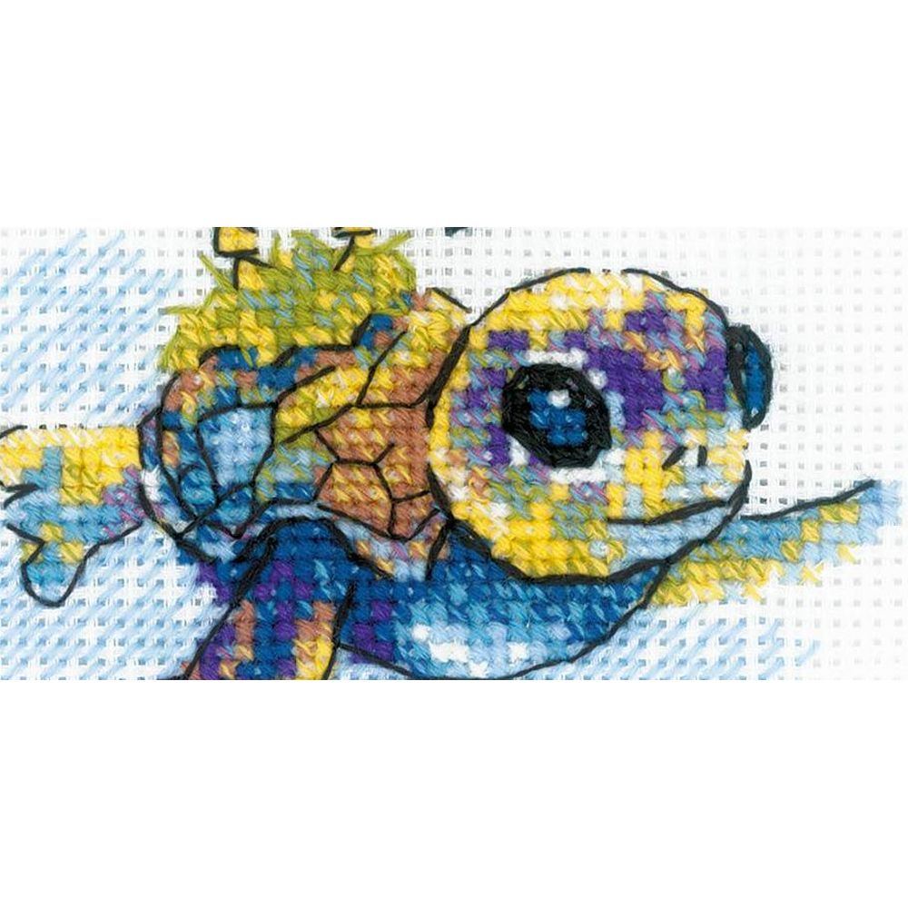 Riolis 2287  kit point croix  Petite Tortue  3