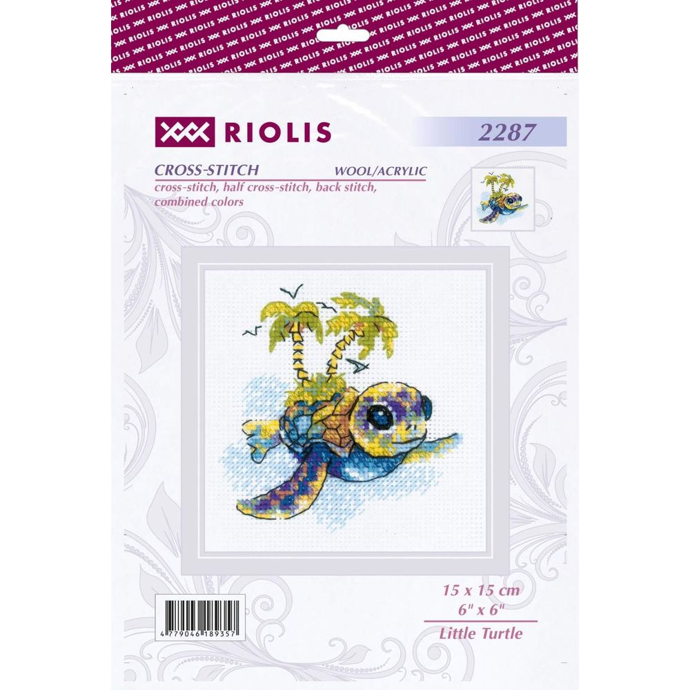 Riolis 2287  kit point croix  Petite Tortue  2