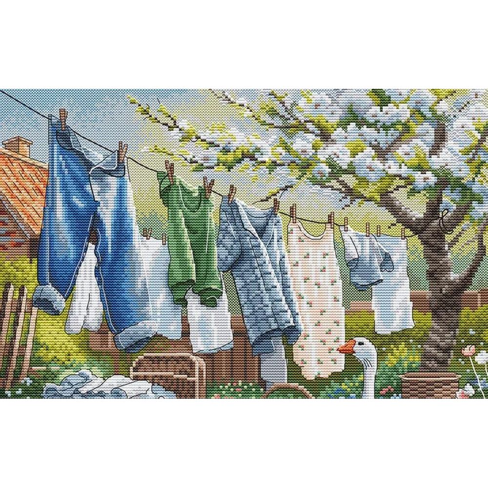 Ava P159  kit point croix  Printemps à la ferme  4
