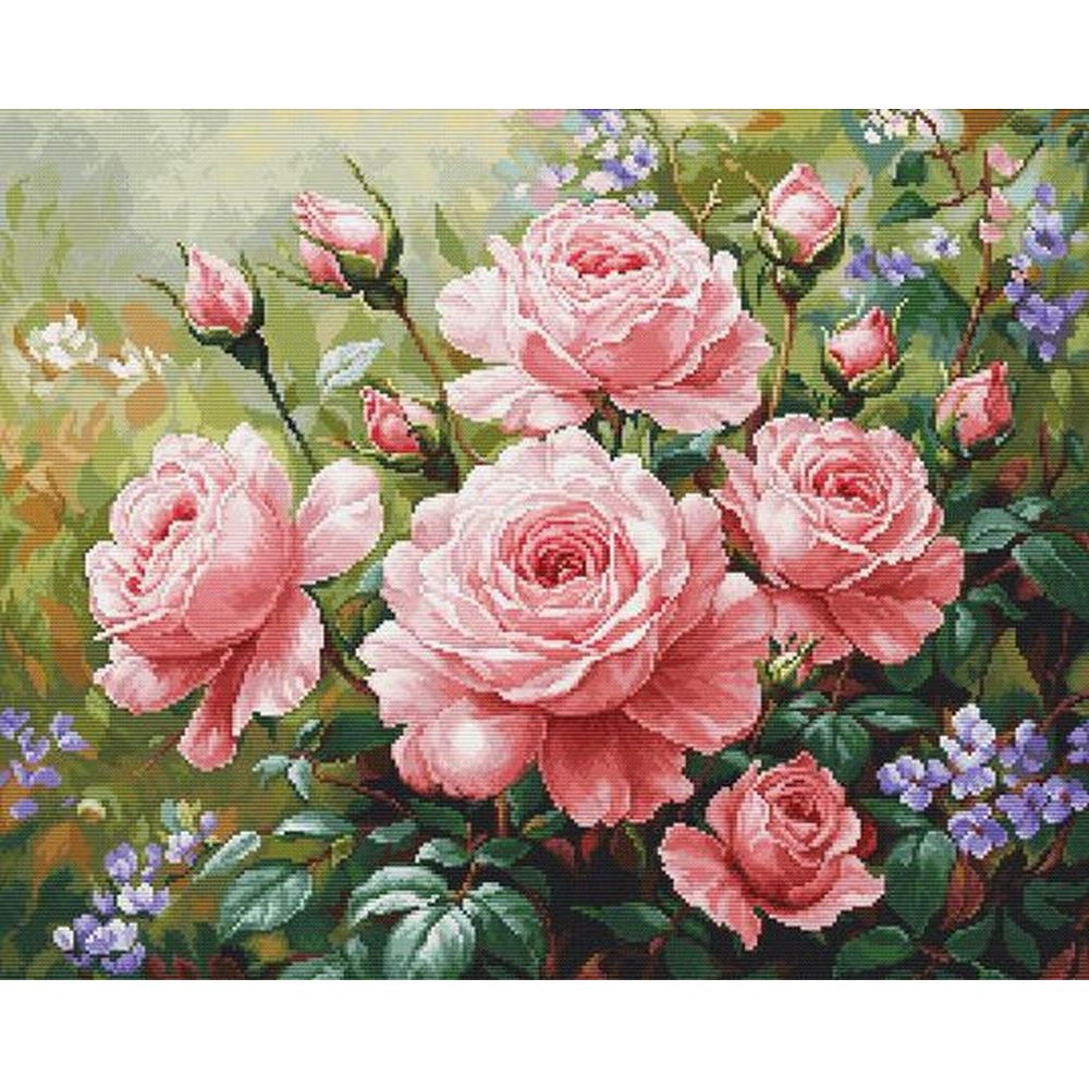Luca-S B717  kit point croix  Le jardin des roses