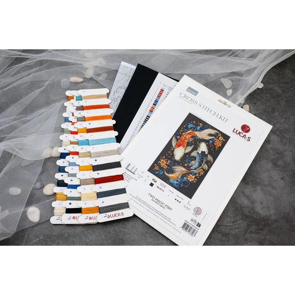 Luca-S BU5091  kit point croix  Deux poissons magiques  2