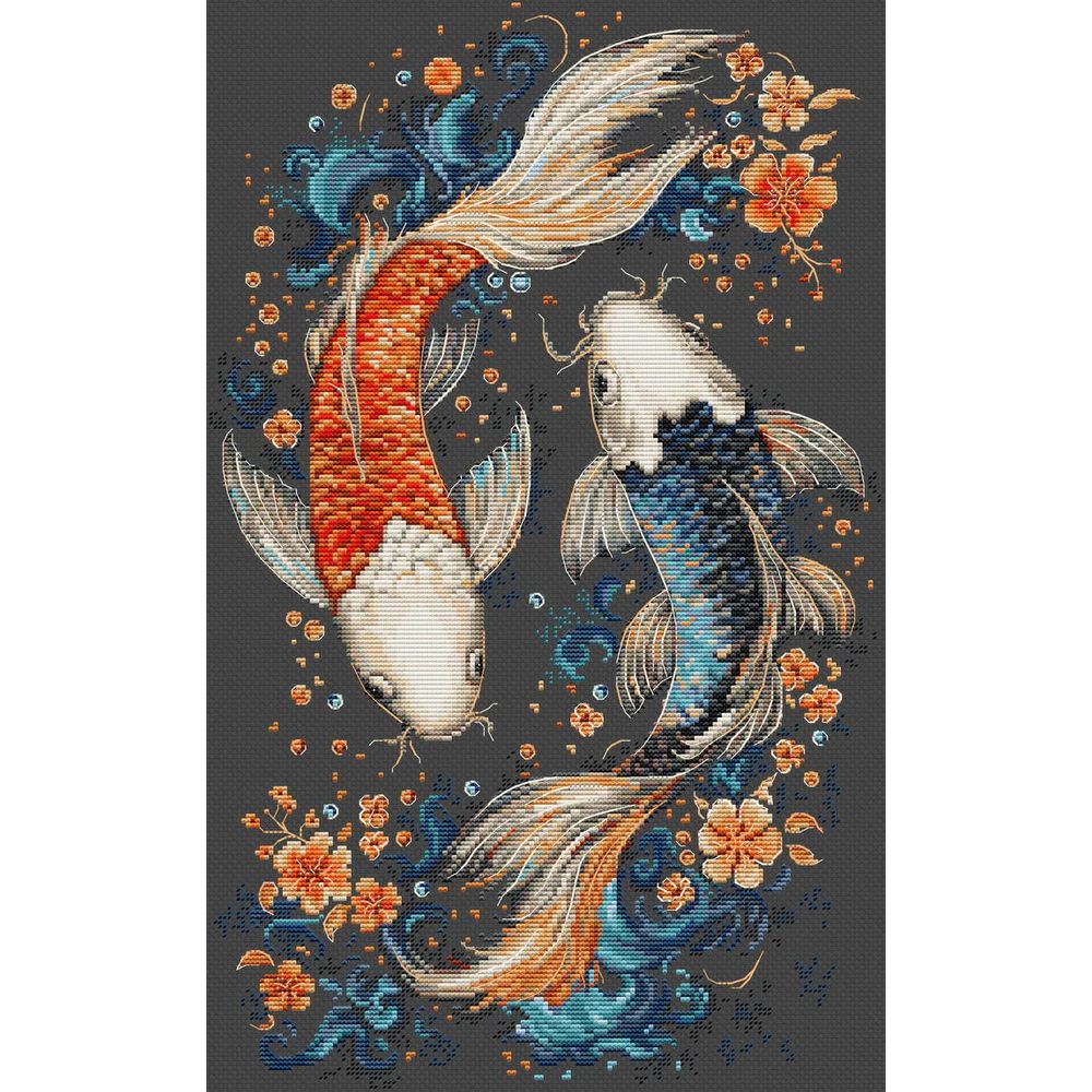 Luca-S BU5091  kit point croix  Deux poissons magiques