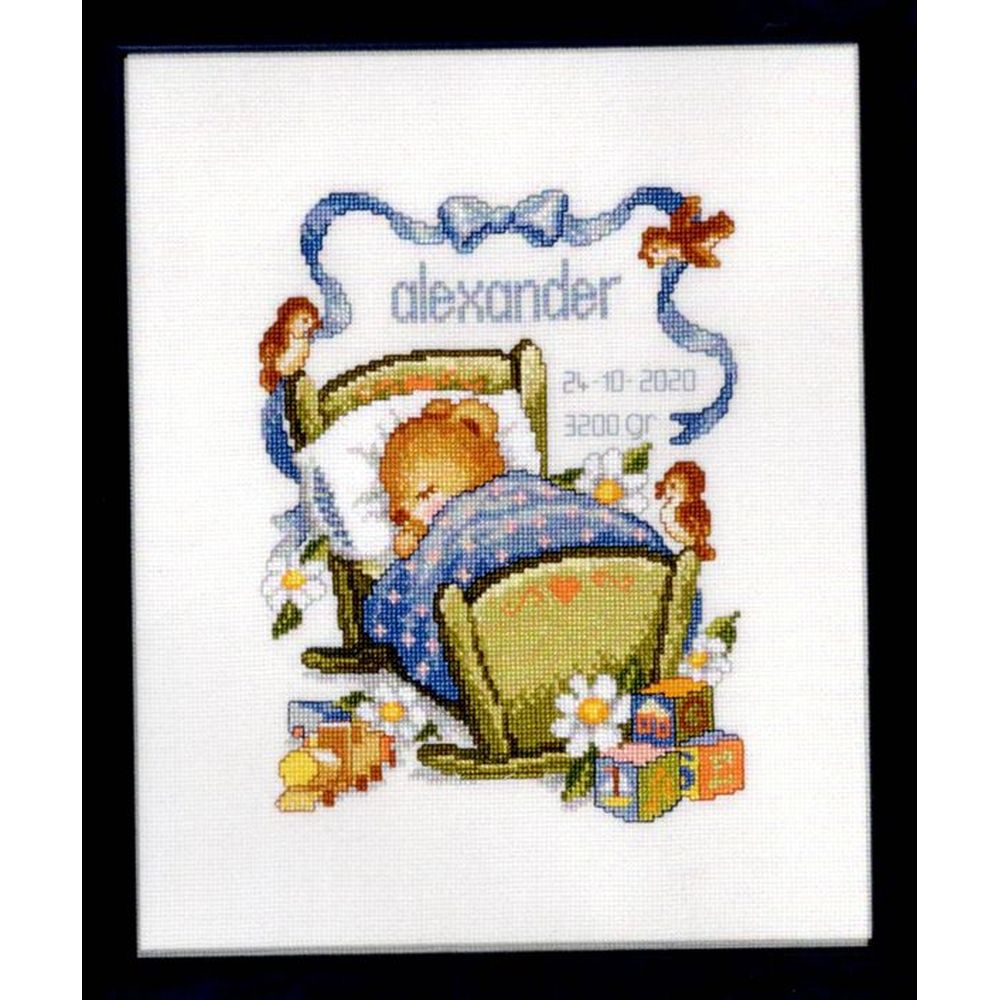 Pako 225288  kit point croix  Tableau de naissance  2