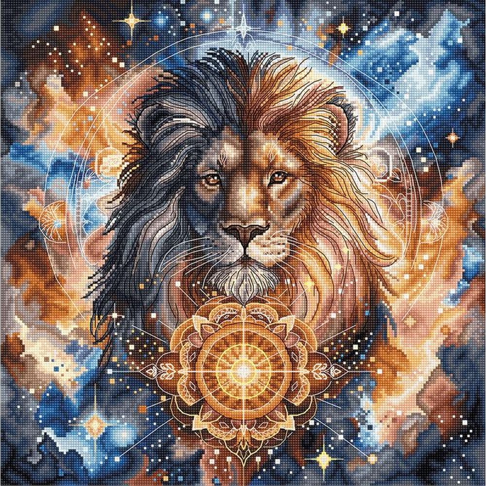 Ava P194  kit point de croix compté  Lion Céleste