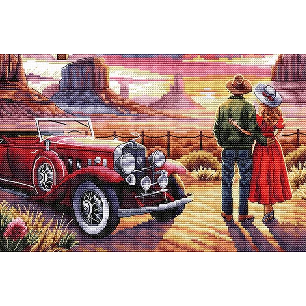 Ava P142  kit point de croix compté  Un voyage romantique  2