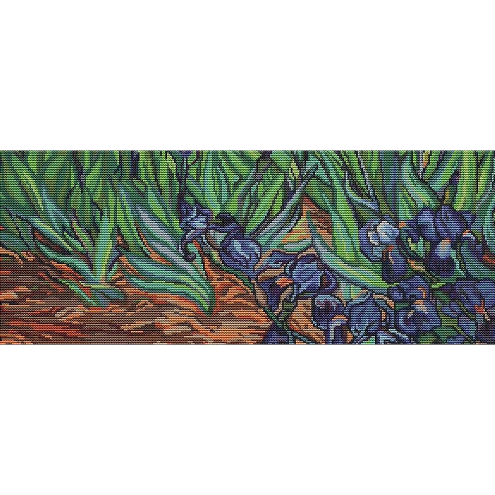 Luca-S B444  kit point croix  Iris de Van Gogh  4