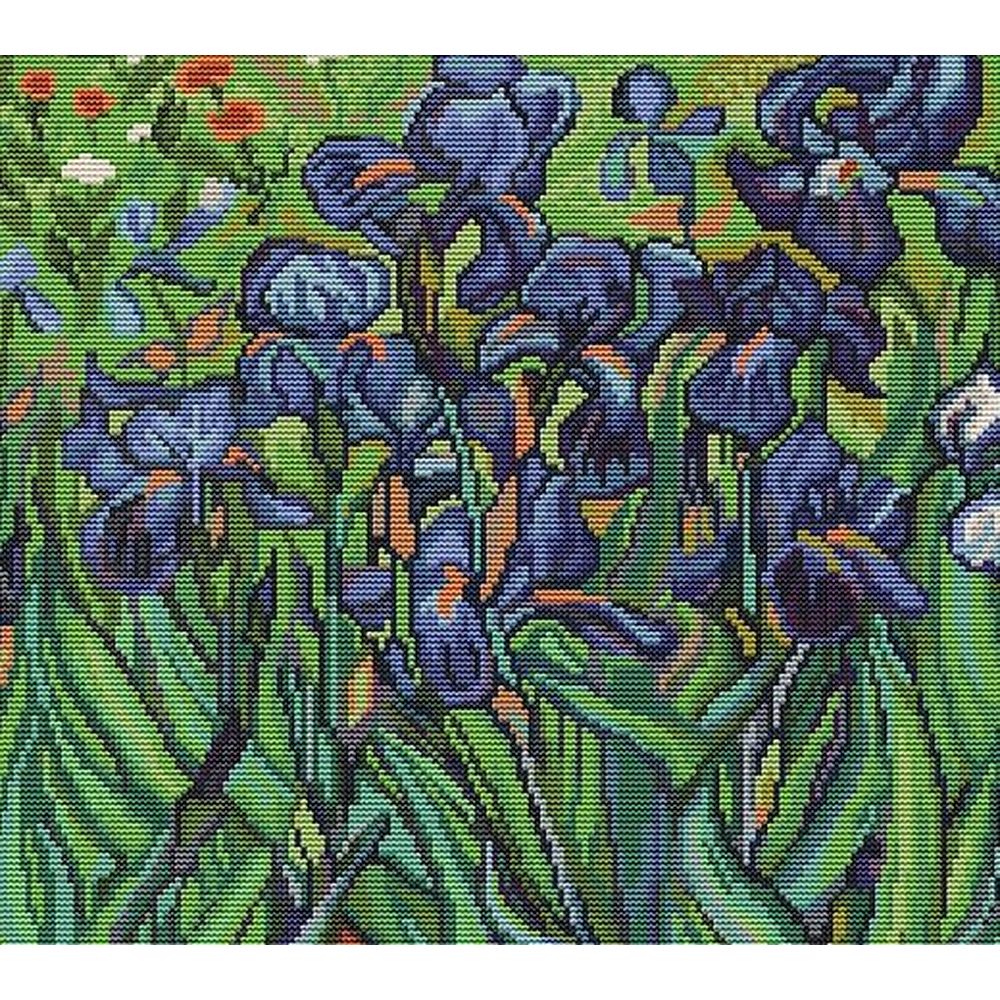 Luca-S B444  kit point croix  Iris de Van Gogh  2