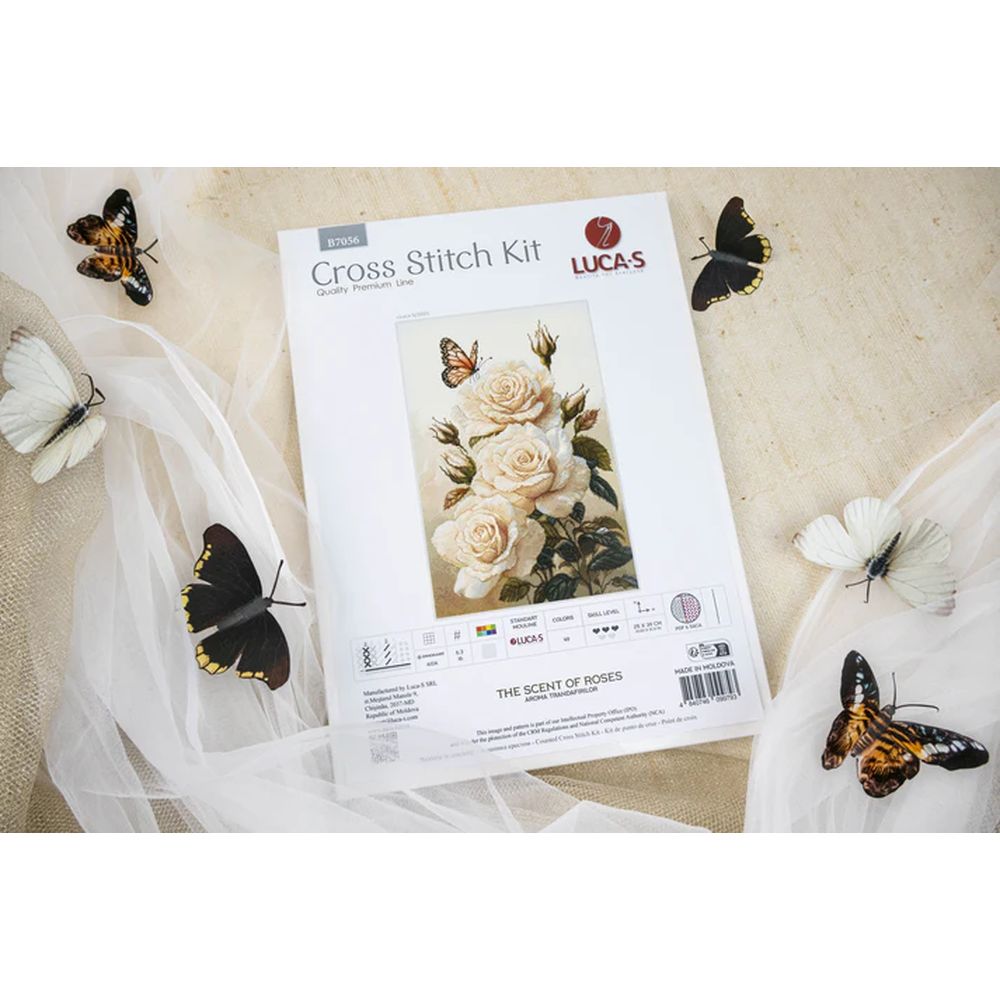 Luca-S B7056  kit point croix  Le parfum des roses  1