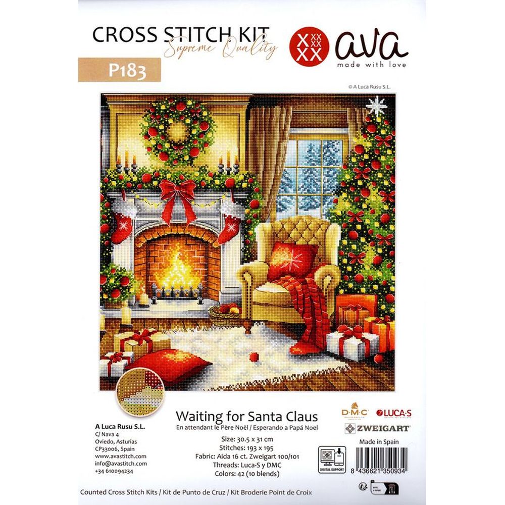 Ava P183  kit point croix  Réveillon de Noël  3