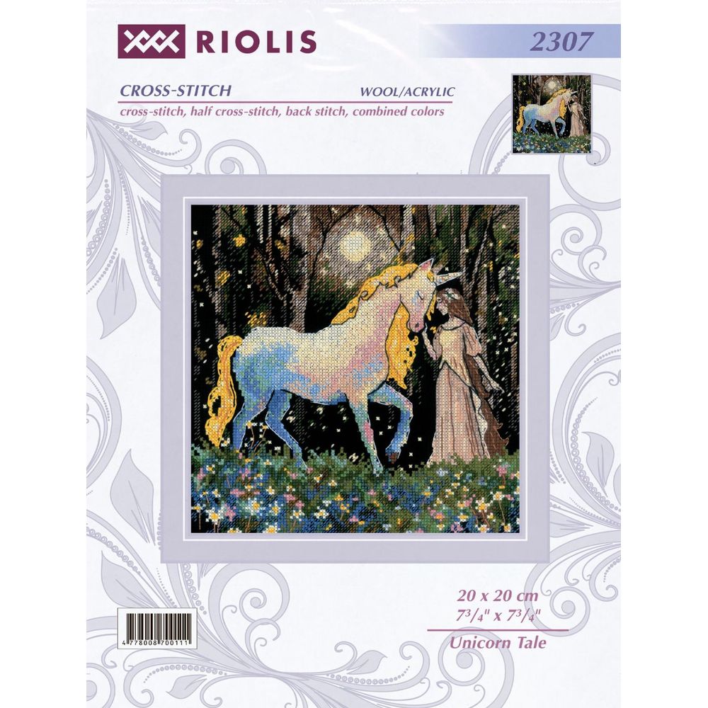 Riolis 2307  kit point croix  Licorne  1