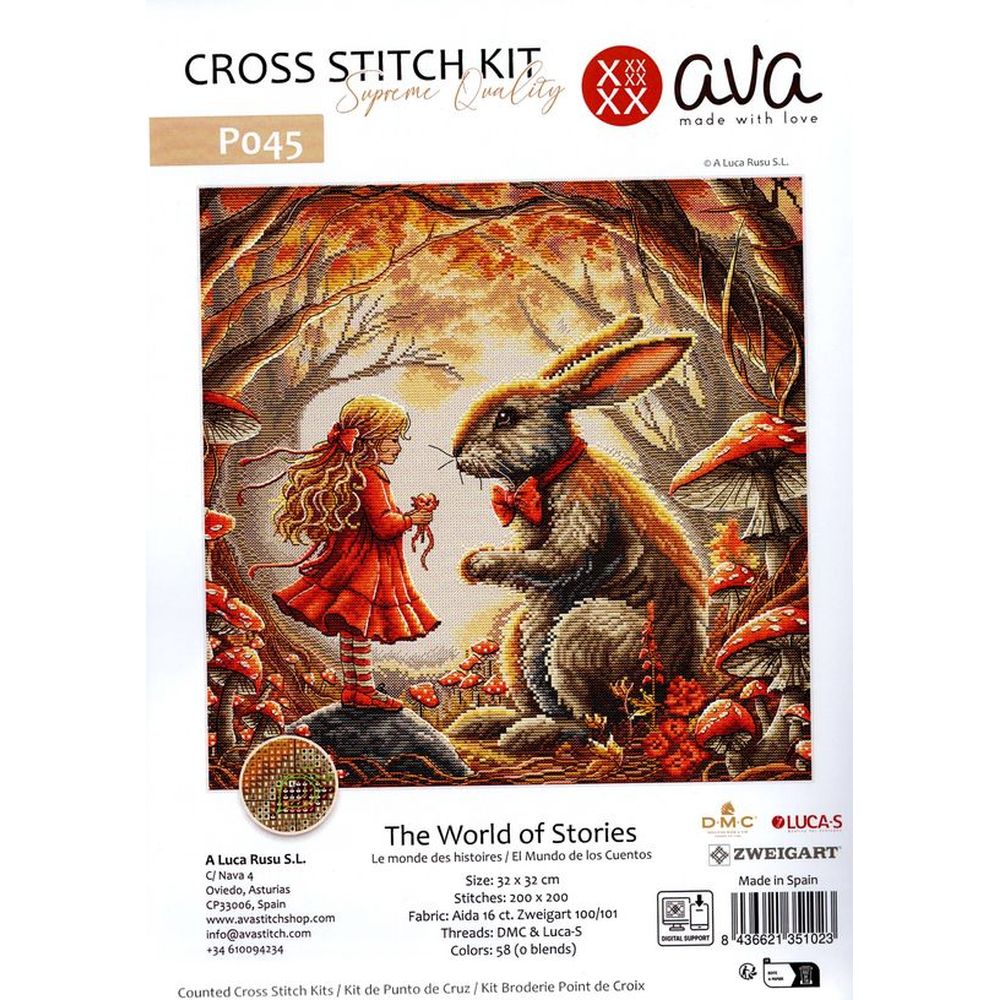 Ava P045  kit point croix  Monde des contes de fées  3