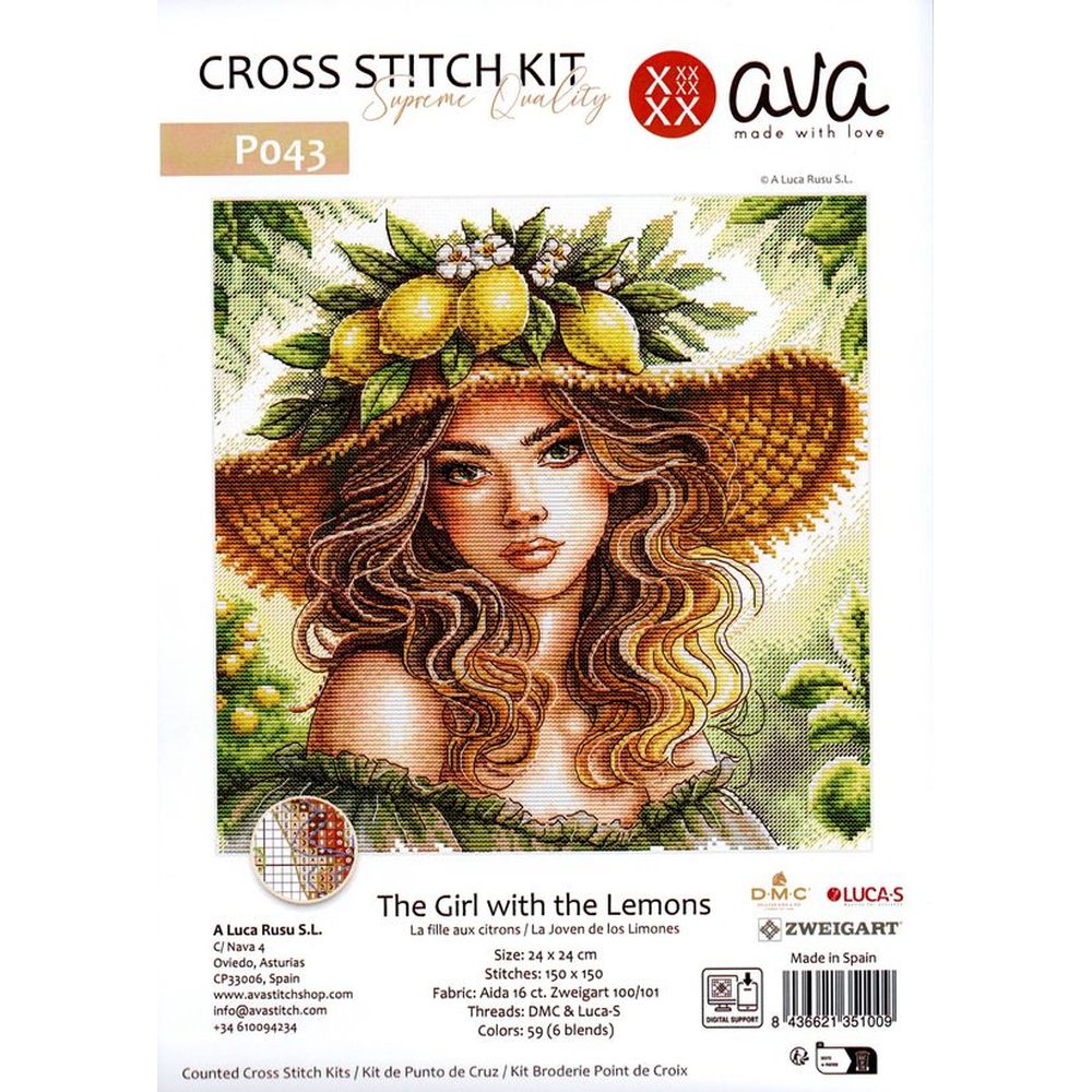 Ava P043  kit point croix  La fille des citrons  2