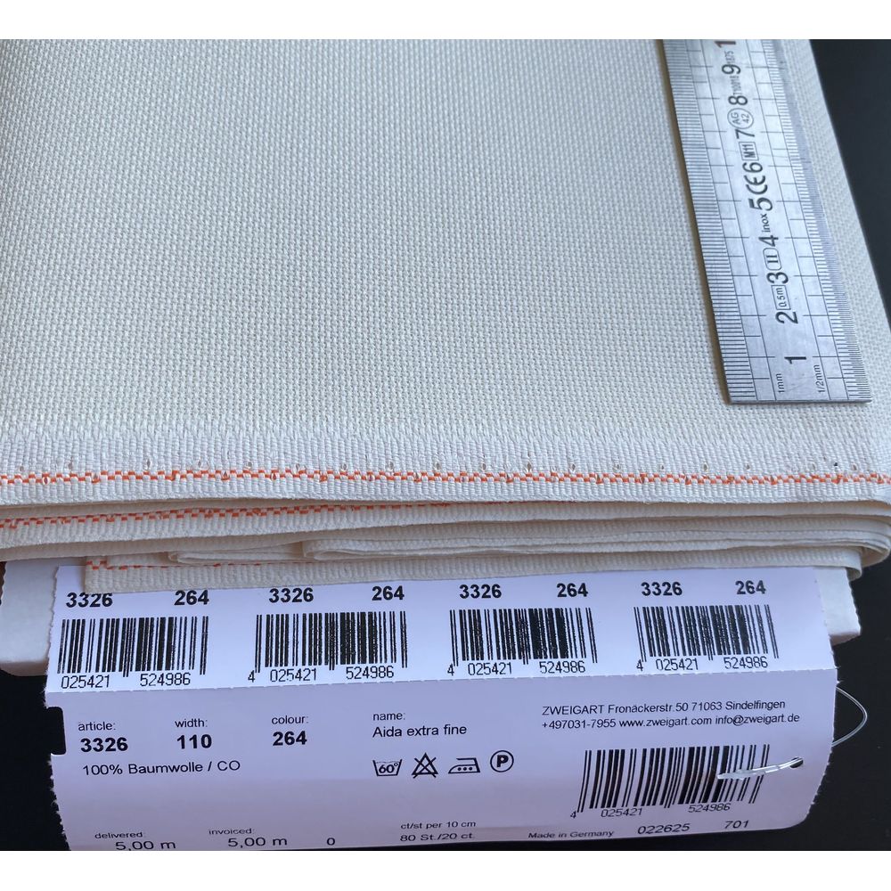 Zweigart Aida écru  extra fine  3326  264  8Pts (20 count)