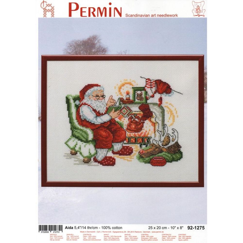 Permin 92-1275  kit point de croix  Père Noël  1